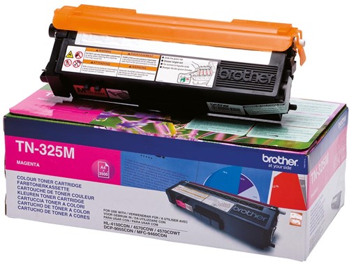 Brother toner, 3.500 pagina's, OEM TN325M, magenta 1 Stuk