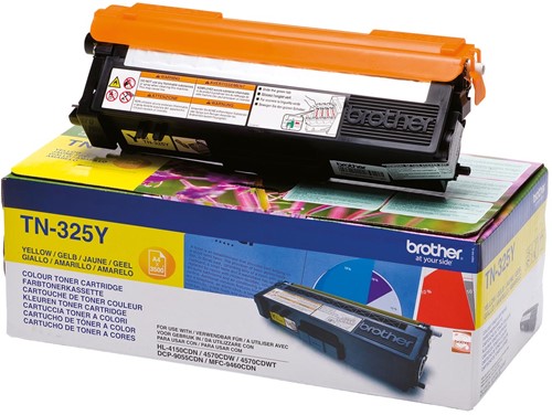 Brother toner, 3.500 pagina's, OEM TN-325Y, geel 1 Stuk