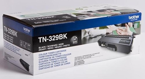 Brother toner, 6.000 pagina's, OEM TN-329BK, zwart 1 Stuk