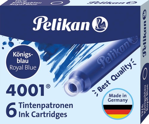 Pelikan inktpatronen 4001 koningsblauw 6 Stuk