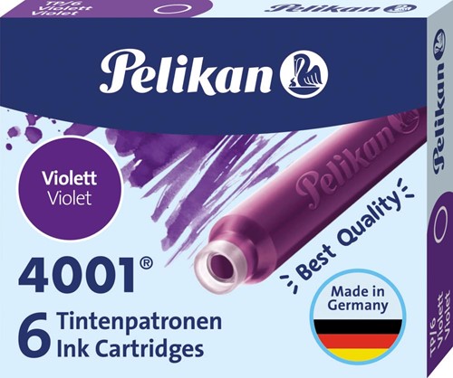 Pelikan inktpatronen 4001 paars 6 Stuk