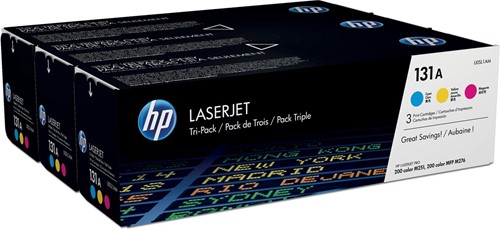 HP toner 131A, 1800 pages, OEM U0SL1AM, 3 couleurs 3 Stuk