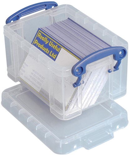 Really Useful Box porte-cartes de visite 0,3 l, transparent