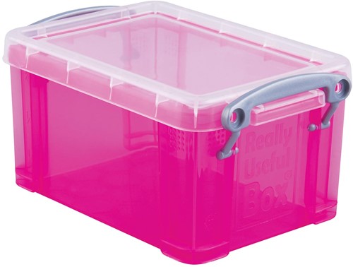 Really Useful Box 0,7 litres, rose vif transparent
