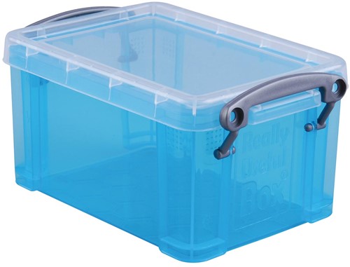 Really Useful Box 0,7 litres, bleu vif transparent