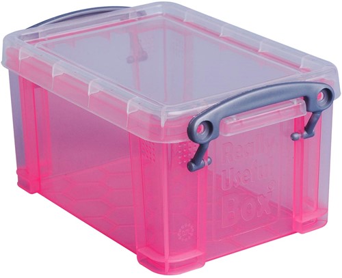 Really Useful Box 0,7 litres, rose transparent
