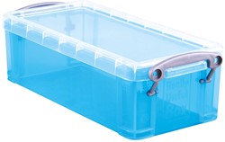 Really Useful Box 0,9 litres, bleu vif transparent