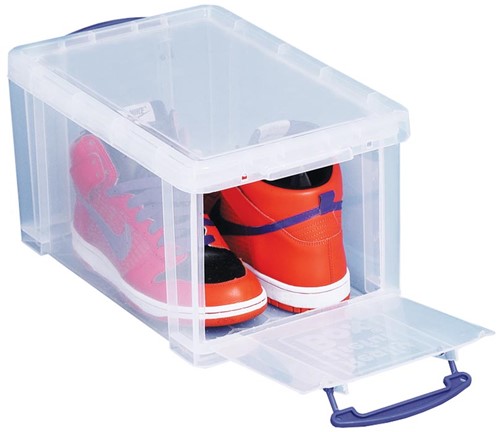 Really Useful Box boîte de rangement 14 l, avec ouverture à l'avant, transparent