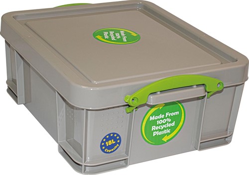Really Useful Box boîte de rangement 18 l, recyclé, gris