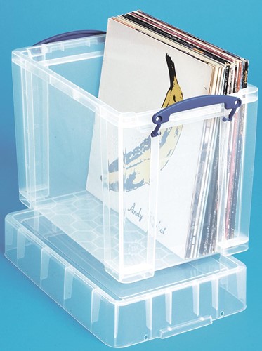 Really Useful Box boîte de rangement 19 l, couvercle XL, transparent