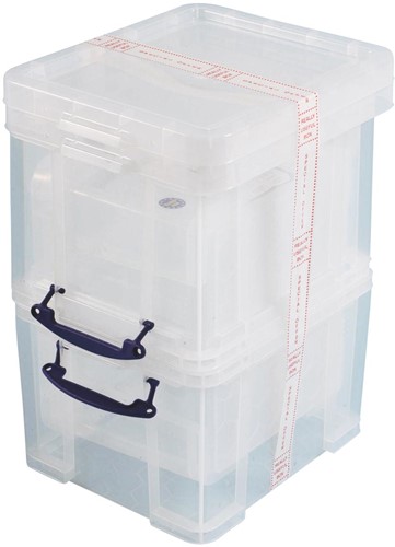 Really Useful Box 35 l, transparent, paquet de 3 boîtes