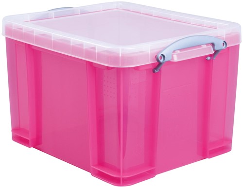 Really Useful Box opbergdoos 35 liter, transparant, helroze
