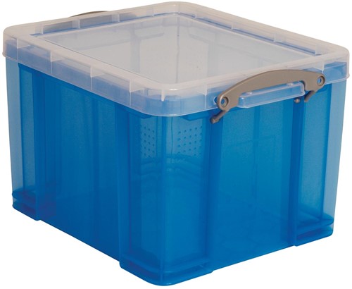 Really Useful Box boîte de rangement 35 l, bleu transparent