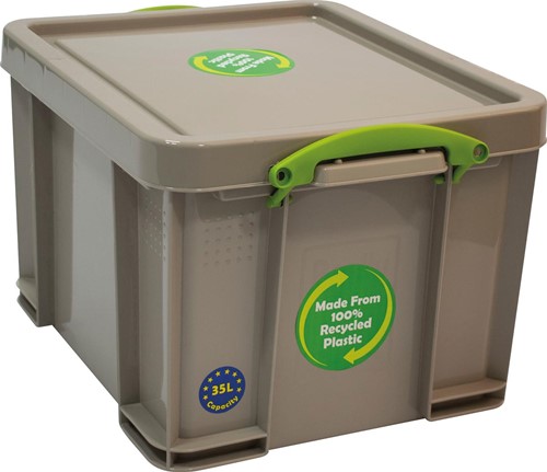 Really Useful Box boîte de rangement 35 l, recyclé, gris