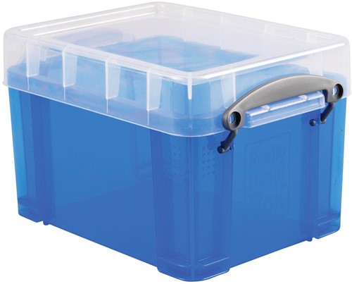 Really Useful Box boîte de rangement 3 litres, bleu transparent