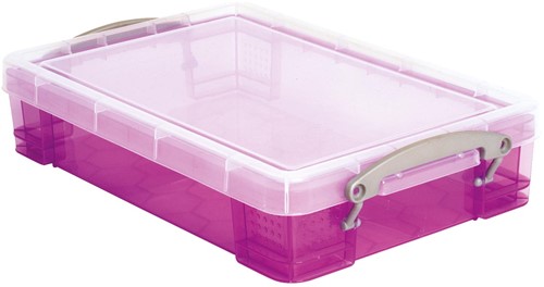 Really Useful Box boîte de rangement 4 litres, pourpre transparent