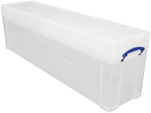Really Useful Box 77 l, transparent, emballé individuellement en carton