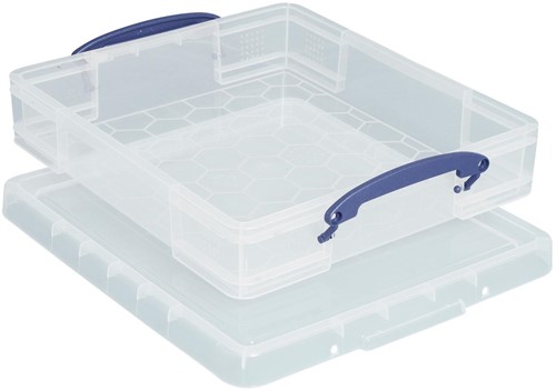 Really Useful Box boîte de rangement 7 litres avec diviseur, transparent
