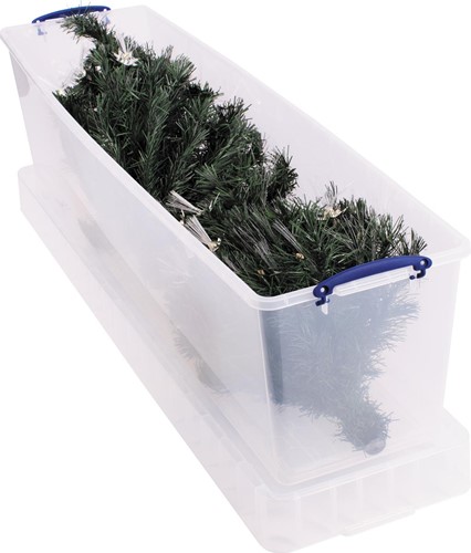 Really Useful Box boîte de rangement 81 l, emboîtable, transparent