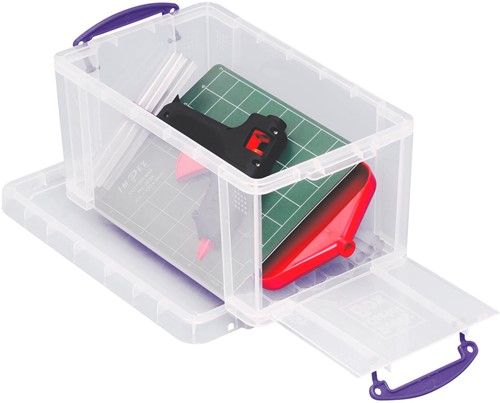 Really Useful Box boîte de rangement 8 l, ouverture à l'avant, transparent