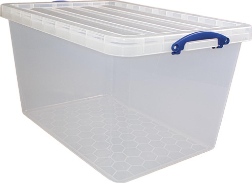 Really Useful Box boîte de rangement 96 l, emboîtable, transparent