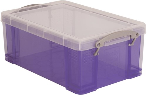 Really Useful Box boîte de rangement 9 l, pourpre transparent
