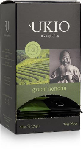 UKIO groene thee Sencha, individueel verpakt, pak van 20 stuks