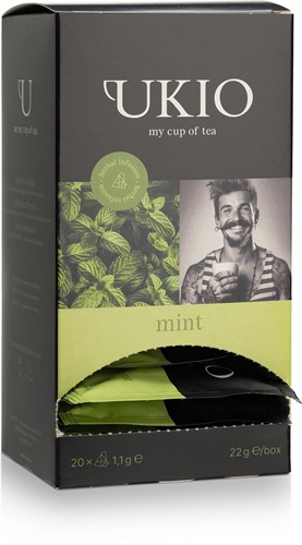 UKIO infusion Menthe, emballé individuellement, paquet de 20 pièces
