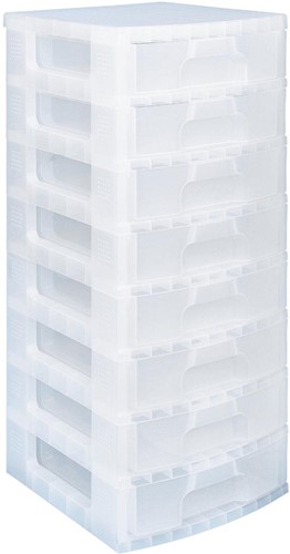 Really Useful Box tiroir 8 x 9,5 l, transparent
