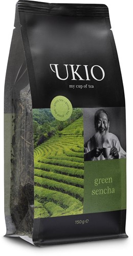 UKIO groene thee Sencha, losse kruiden, pak van 150 gram