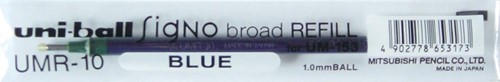 Uni-ball recharges Signo Broad, bleu