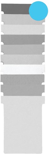 Nobo T-planbordkaarten index 1,5, ft 53 x 45 mm, blauw 100 Stuk