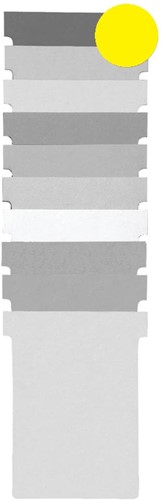 Nobo fiches T indice 2, ft 85 x 60 mm, jaune 100 Stuk