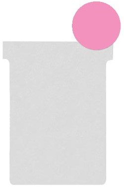 Nobo T-planbordkaarten index 2, ft 85 x 60 mm, roze 100 Stuk