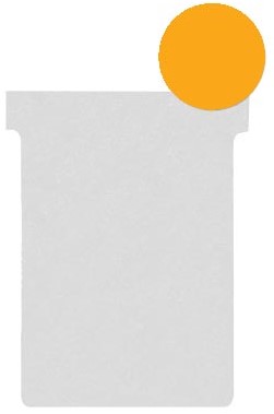 Nobo T-planbordkaarten index 2, ft 85 x 60 mm, oranje 100 Stuk