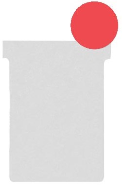 Nobo T-planbordkaarten index 2, ft 85 x 60 mm, rood 100 Stuk
