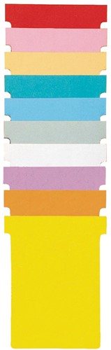 Nobo T-planbordkaarten index 4, ft 180 x 124 mm, geel 100 Stuk