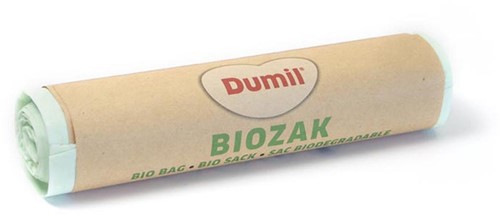 Dumil bio sac poubelle, 16 microns, 60 l, vert, rouleau de 5 pièces