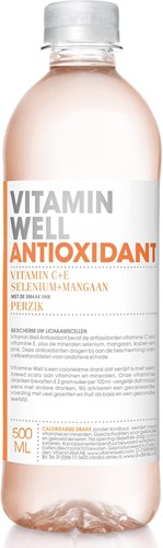 Vitamin Well eau vitaminée Peach, bouteille de 0,5 L, paquet de 12