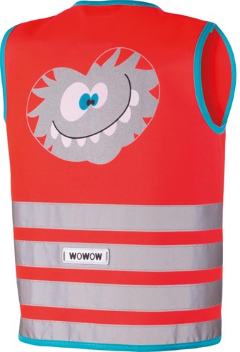 Wowow Crazy Monster Jacket fluohesje, rood, M (kind)-2