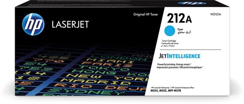 HP toner 212A, 4.500 pagina's, OEM W2121A, cyaan 1 Doos