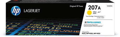 HP toner 207A, 1.250 pagina's, OEM W2212A, geel 1 Stuk