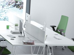 Tussenwand vor gedeeld bureau van 160 cm afmeting 157,5x35 cm