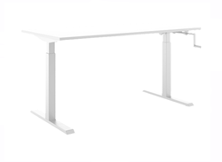 Ergonomische zit-sta bureau met handcrank systeem