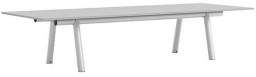 BOA vergadertafel 280x128 - Grijs blad en metalen grijs frame (Outlet artikel!)