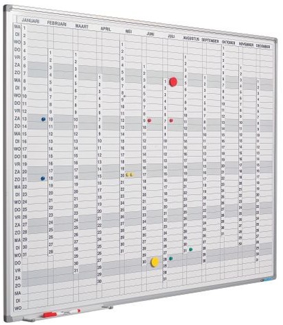 Smit Visual Verticale Jaarplanner Magnetisch 90x120 Nederlands
