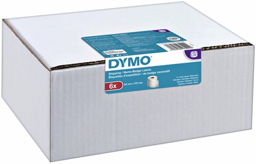 Etiket Dymo LabelWriter naamkaart 54x101 6st wit 6 Rol