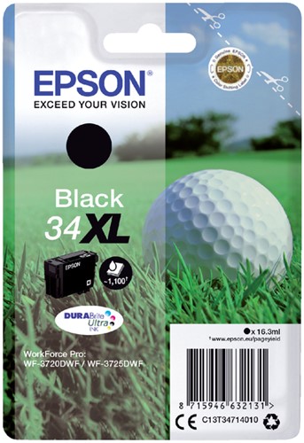 Inktcartridge Epson 34XL T3471 zwart 1 Stuk
