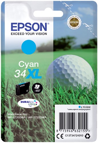 Inktcartridge Epson 34XL T3472 blauw 1 Stuk