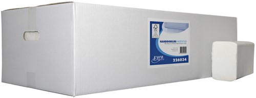 Handdoek Cleaninq I-vouw 2-laags wit 25 Stuk